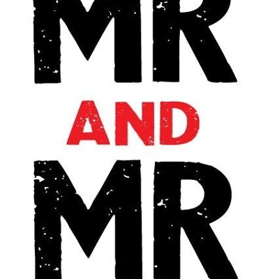 6 carte di nozze - Mr and Mr - Matrimonio e fidanzamento - L14