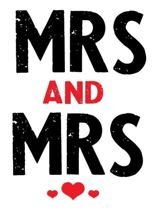 6 x Wedding Cards - Mrs and Mrs  - Wedding & Engagement - L13