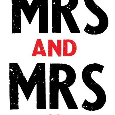 6 x Wedding Cards - Mrs and Mrs  - Wedding & Engagement - L13