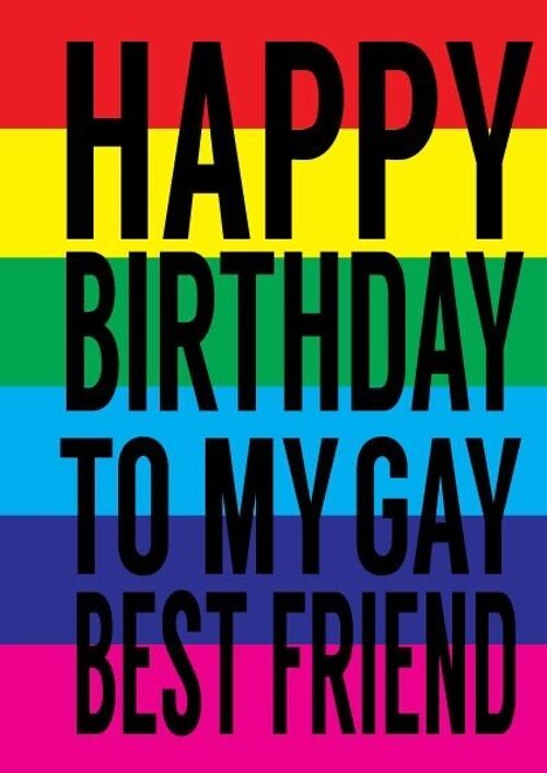 6 x Birthday Cards - To my gay best friend  - LGBTQ+ Cards - L12