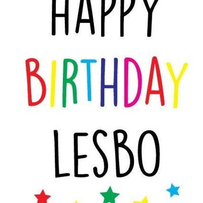 6 tarjetas Rude - Happy Birthday Lesbo - Tarjetas LGBTQ+ - L1