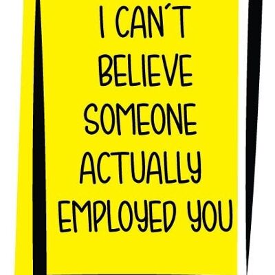 6 x New Job Cards - I Can't Believe Someone Actually Employed You - New Job & Leaving Card - N13