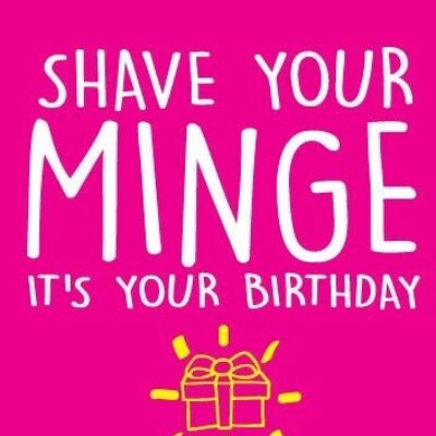 6 x Rude Cards - Shave your m*nge it's your birthday - Birthday Cards - BC18