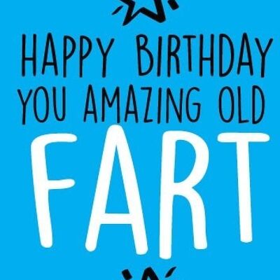6 x Birthday Cards - Happy Birthday you amazing old fart - Birthday Cards - BC16