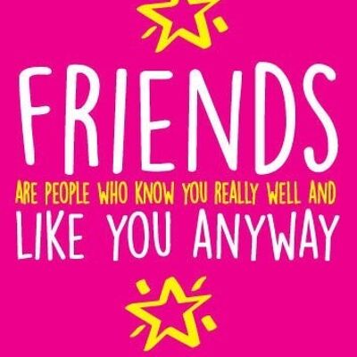 6 x Rude Cards - Friends are people who know you - Birthday Cards - BC15