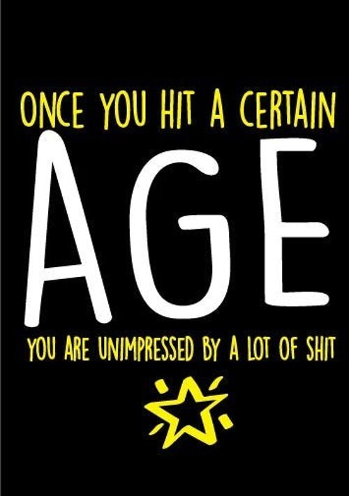 6 x Greeting Cards - Once you hit a certain age - Birthday Card - BC14