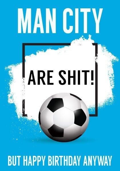 6 x Football Cards - Manchester City are sh*t