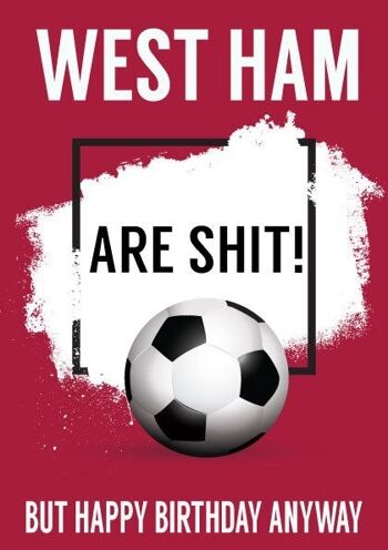 6 x Football Cards - West Ham c'est de la merde