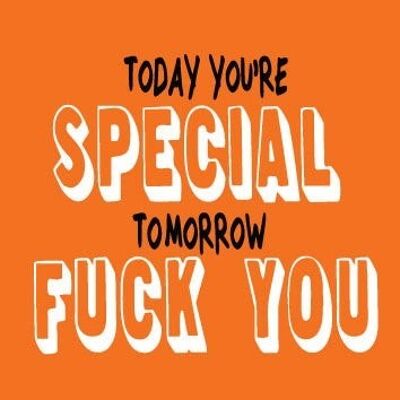 6 x Birthday Rude Cards - Today you're special - FUN15