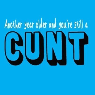 6 x Birthday Rude Cards - Another year older and you're still a cunt - FUN02