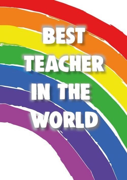 6 x Teacher Cards - Best teacher in the world - K24
