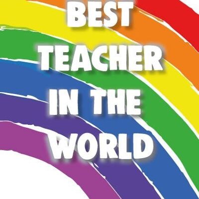 6 x Teacher Cards - Best teacher in the world - K24