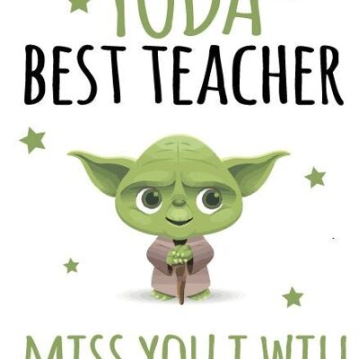 6 tarjetas de profesor - Yoda mejor profesor - K7