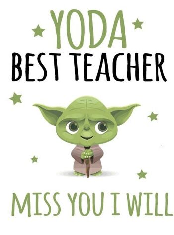 6 x cartes de professeur - Yoda meilleur professeur - K7