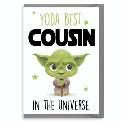 6 tarjetas de felicitación - Yoda mejor primo - C823