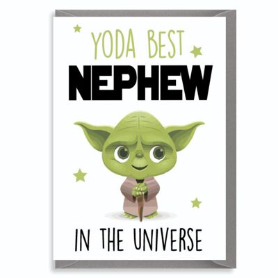 6 x Greeting Cards - Yoda best Nephew - C820