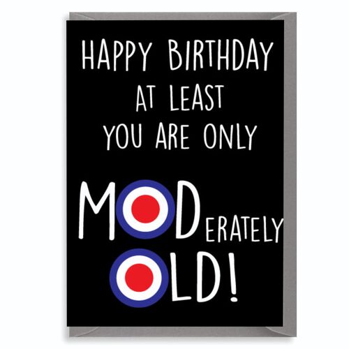 6 x Birthday Cards - Happy Birthday At least you are only MODerately old - C321