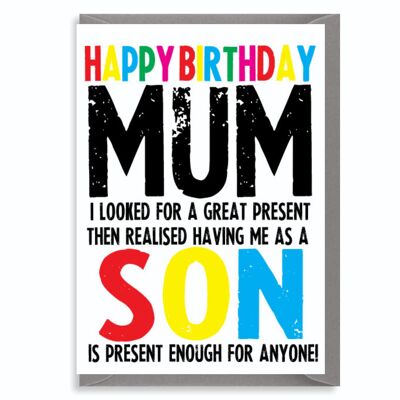 6 x Birthday Cards - Mum - Son - C250