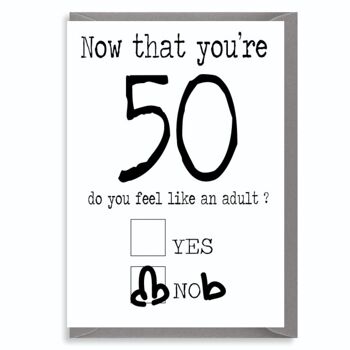 6 cartes grossières du 40e anniversaire - Maintenant, vous avez 40 ans - C185