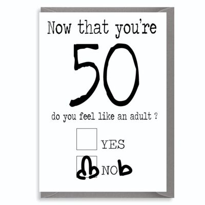 6 x 40th Birthday Rude Cards - Now you're 40 - C185