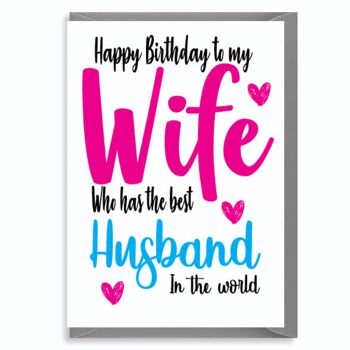 6 x cartes drôles de côtelettes effrontées - salutations d'anniversaire pour femme, pour elle - du meilleur mari - C62 1