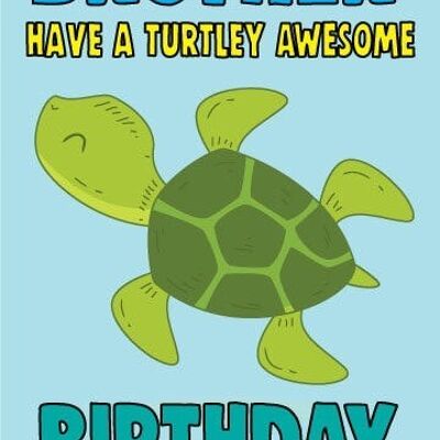 6 x Birthday Cards - Brother Have A Turtley Awesome Birthday - Birthday Cards - C609