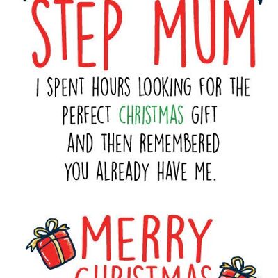 Perfect Gift - Step Mum - Christmas Card - XM138