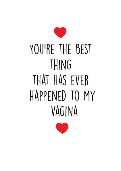 6 x Anniversary Cards - You're the best thing that has happened to my vagina - A50