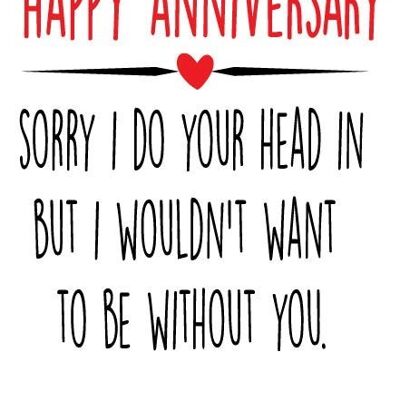 6 x Anniversary Cards - Sorry - A26