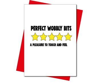 Rude Valentine's Anniversary card 5 star review - wobbly bits - Valentine Card - V220