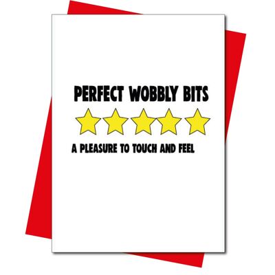 Rude Valentine's Anniversary card 5 star review - wobbly bits - Valentine Card - V220