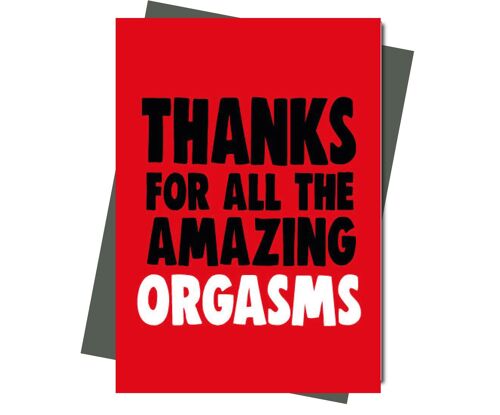 Thanks for all the amazing orgasms - Valentine Card - V211