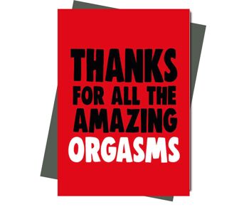 Merci pour tous les orgasmes incroyables - Valentine Card - V211