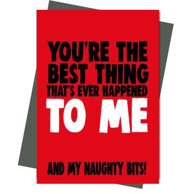 You're the best thing that's ever happened to me... and my naughty bits! - Valentine Card - V202