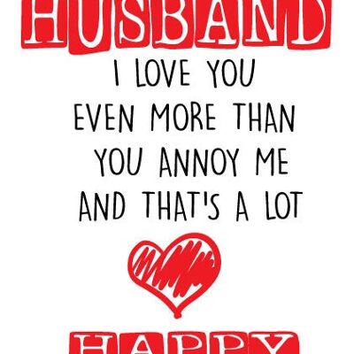 Ehemann ärgert mich - Valentinskarte - V72