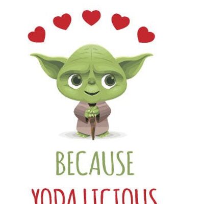 YODA licious - Tarjeta de San Valentín - V4