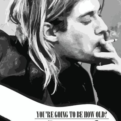 6 x Birthday Cards - Nirvana - You're Turning How Old - Kurt Cobain - IN150