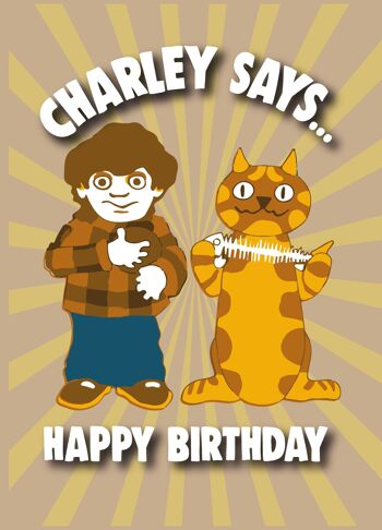 6 x Cartes d'anniversaire - Charley dit Joyeux anniversaire - IN133