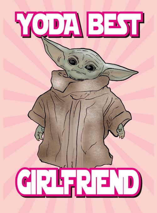 6 x Greeting Cards - Baby Yoda the Mandalorian - yoda best girlfriend - IN117