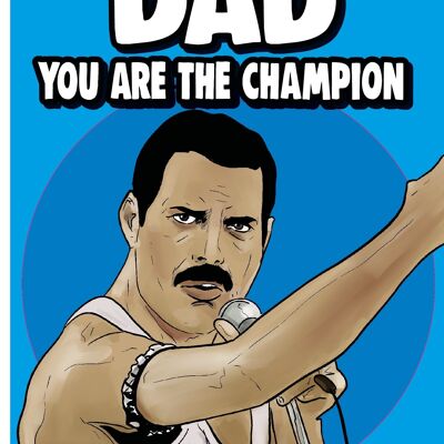 6 x Fathers Day Cards - Queen - Freddie Mercury - Happy Birthday-oh - IN92