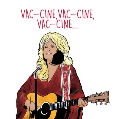 6 x Greeting Cards - Dolly Parton - Vaccine - IN81