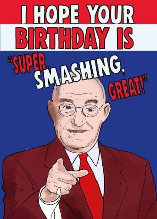 6 x Birthday Cards - Jim Bowen - Bullseye - Super Smashing Great - IN55