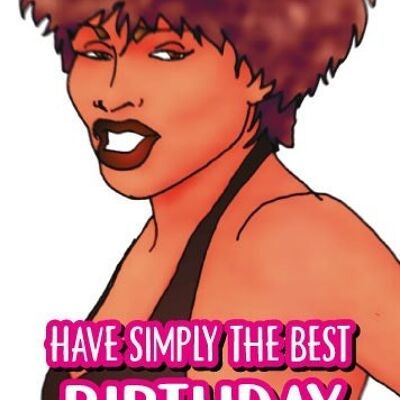 6 x Geburtstagskarten – Tina Turner Geburtstagskarte – Du bist einfach die Beste – IN13