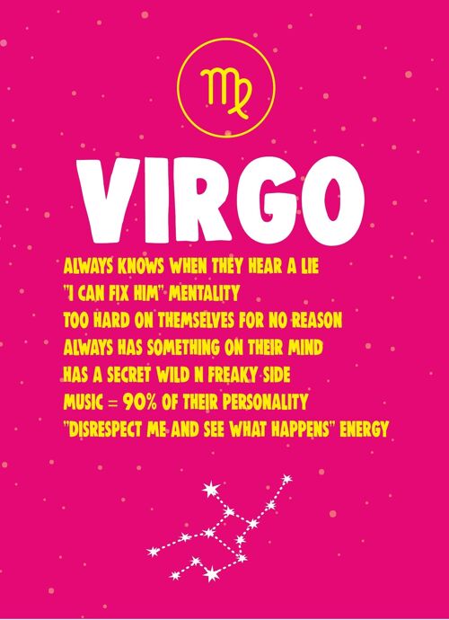 6 x Birthday Cards - ASTROLOGY - VIRGO