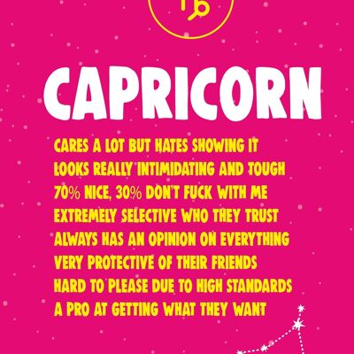 6 x Birthday Cards - ASTROLOGY - CAPRICORN