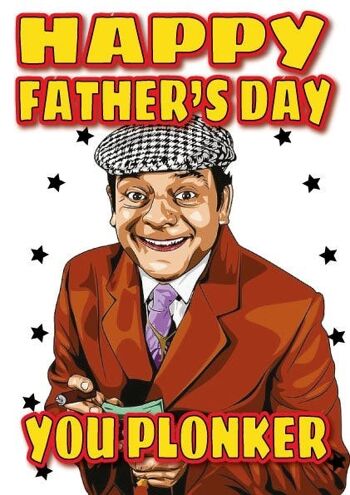 6 x cartes de fête des pères - Del Boy Only Fools & Horses - Happy Father's day you plonker - F67