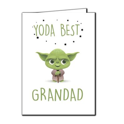 6 x cartes de fête des pères - Yoda meilleur grand-père - F29