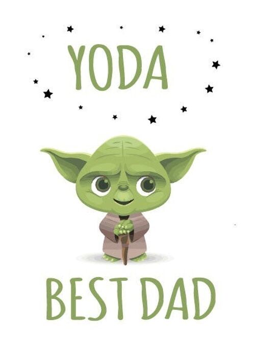 6 x Fathers Day Cards - Yoda Best Dad - F1