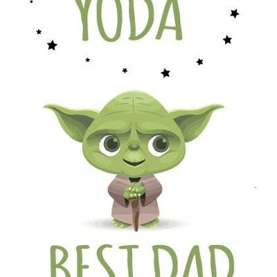 6 x Fathers Day Cards - Yoda Best Dad - F1