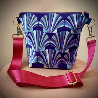 BLUE SHELL VELVET HANDBAG - pink